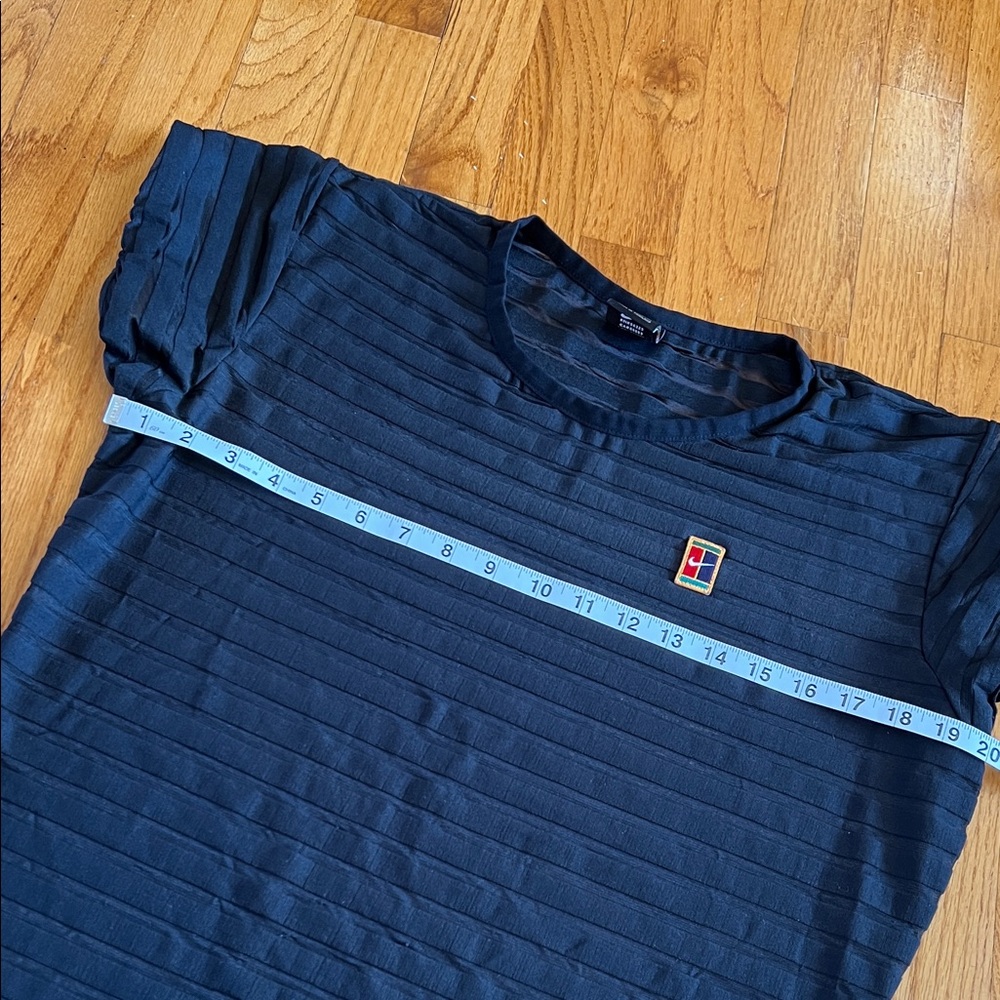 Nike VTG Challenge Court Tennis Alpha Project Dress Black Striped w/mesh Large - Picture 7 of 9